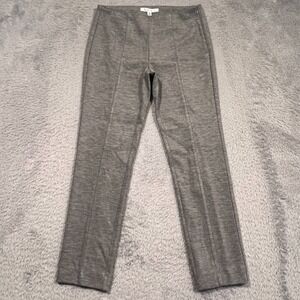 CAbi #814‎ Side Entry Trouser Newport Ponte Slim Pants Women's 0 Gray Stretch